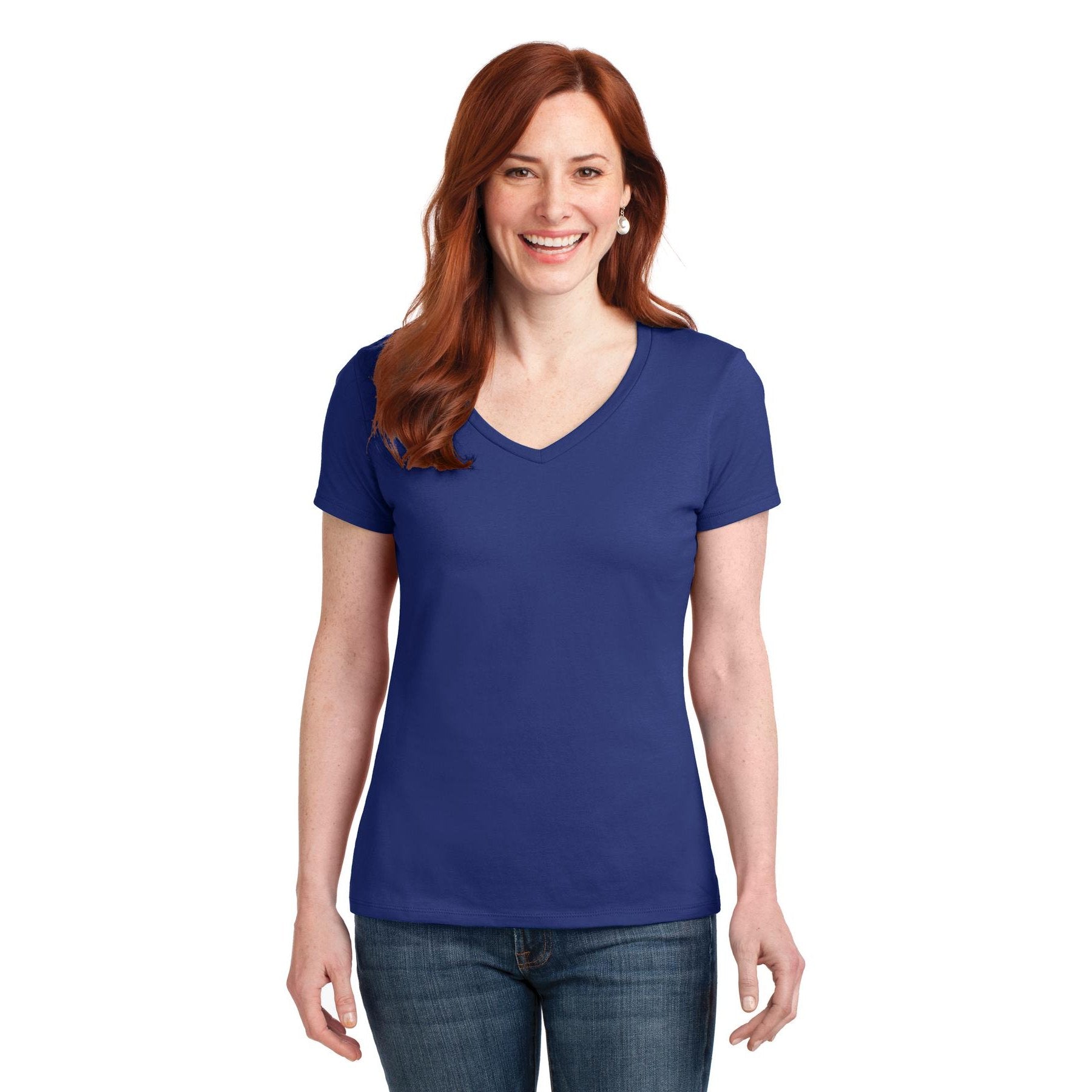 Hanes-Hanes® Women's Perfect-T Cotton V-Neck T-Shirt. S04V-MedTech-5